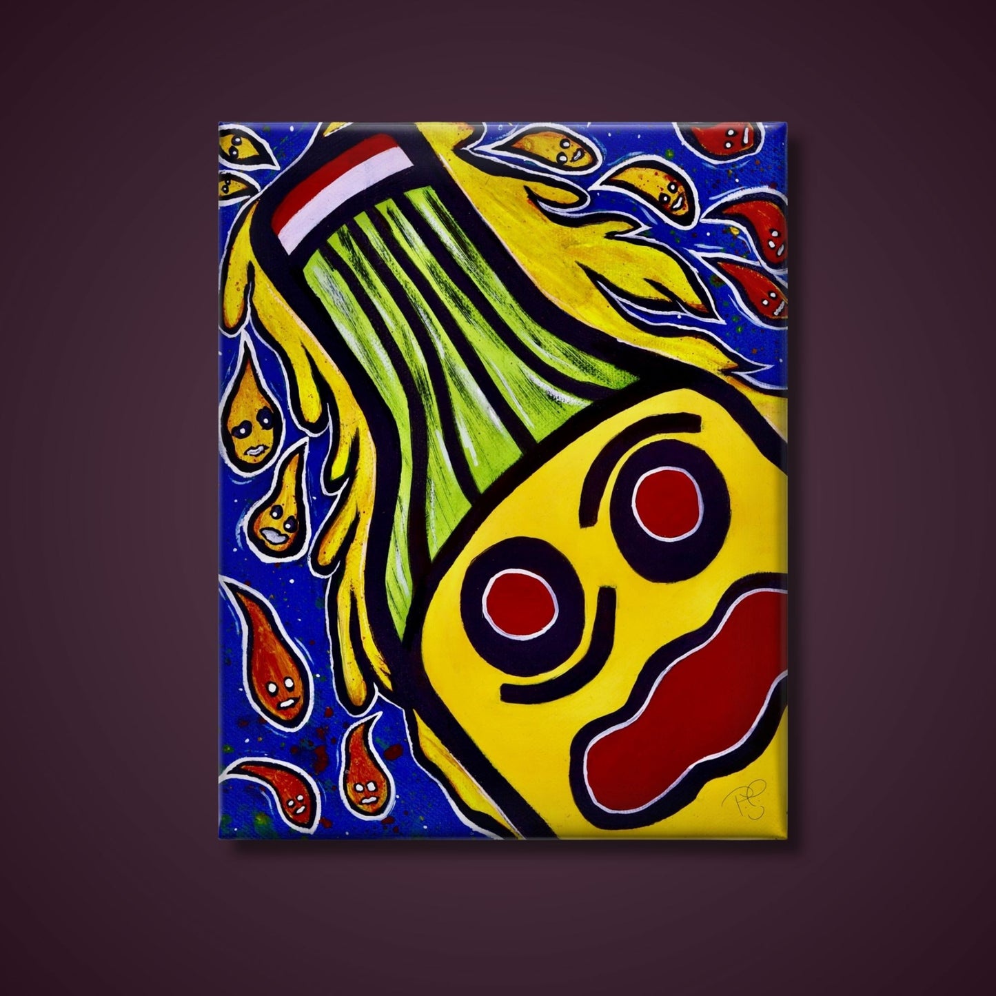 Hot Sauce Go AHHHHH | Original Canvas Painting