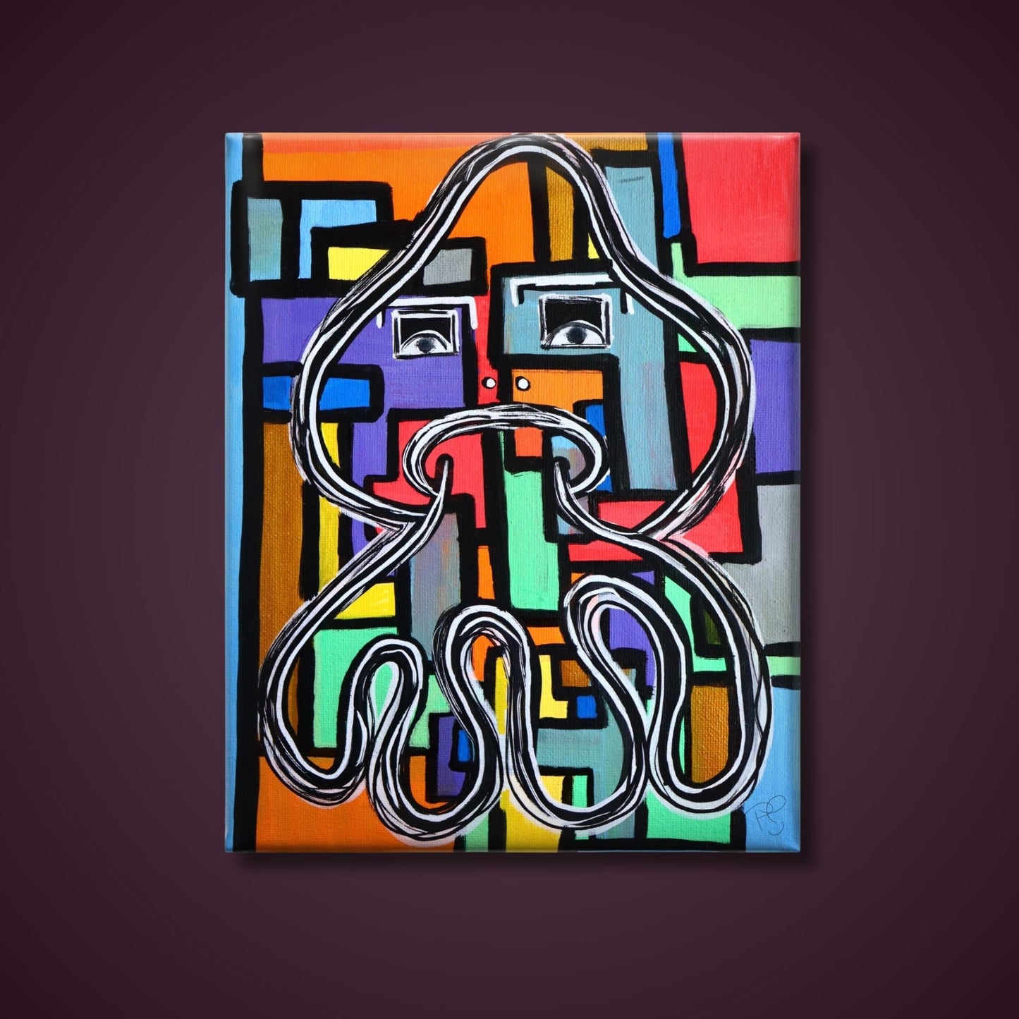 Mushroom Go Ghosty | Original Canvas Painting