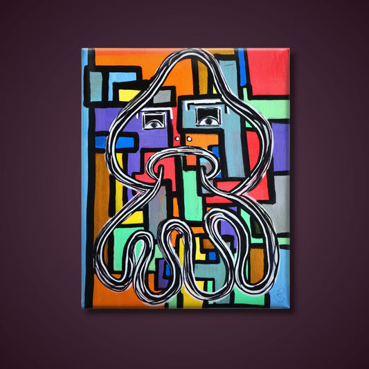 Mushroom Go Ghosty | Original Canvas Painting